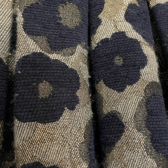 DRESS GALLERY France Pleated Flower Metallic Jacquard- Anthropologie - Picture 4 of 8